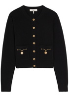 Chloe Embellished-pocket Wool and Cashmere-blend Cardigan Black