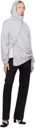 POST ARCHIVE FACTION (PAF) Gray 8.0 Center Knit Hoodie