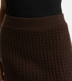 Jardin des Orangers Waffle-knit wool and cashmere miniskirt