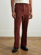 Needles - Straight-Leg Logo-Embroidered Jersey Track Pants - Brown