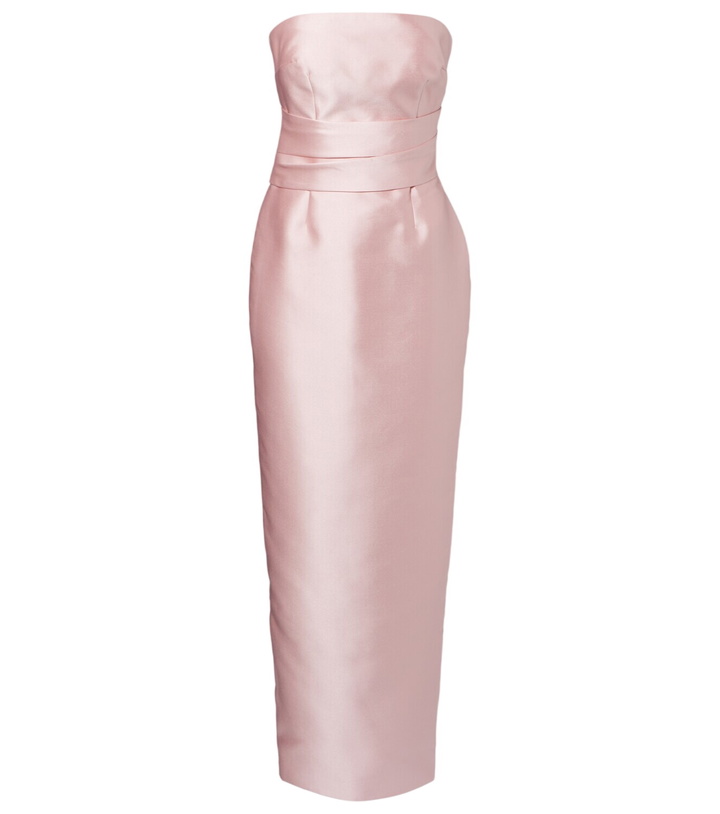 Photo: Solace London Ingrid draped satin gown