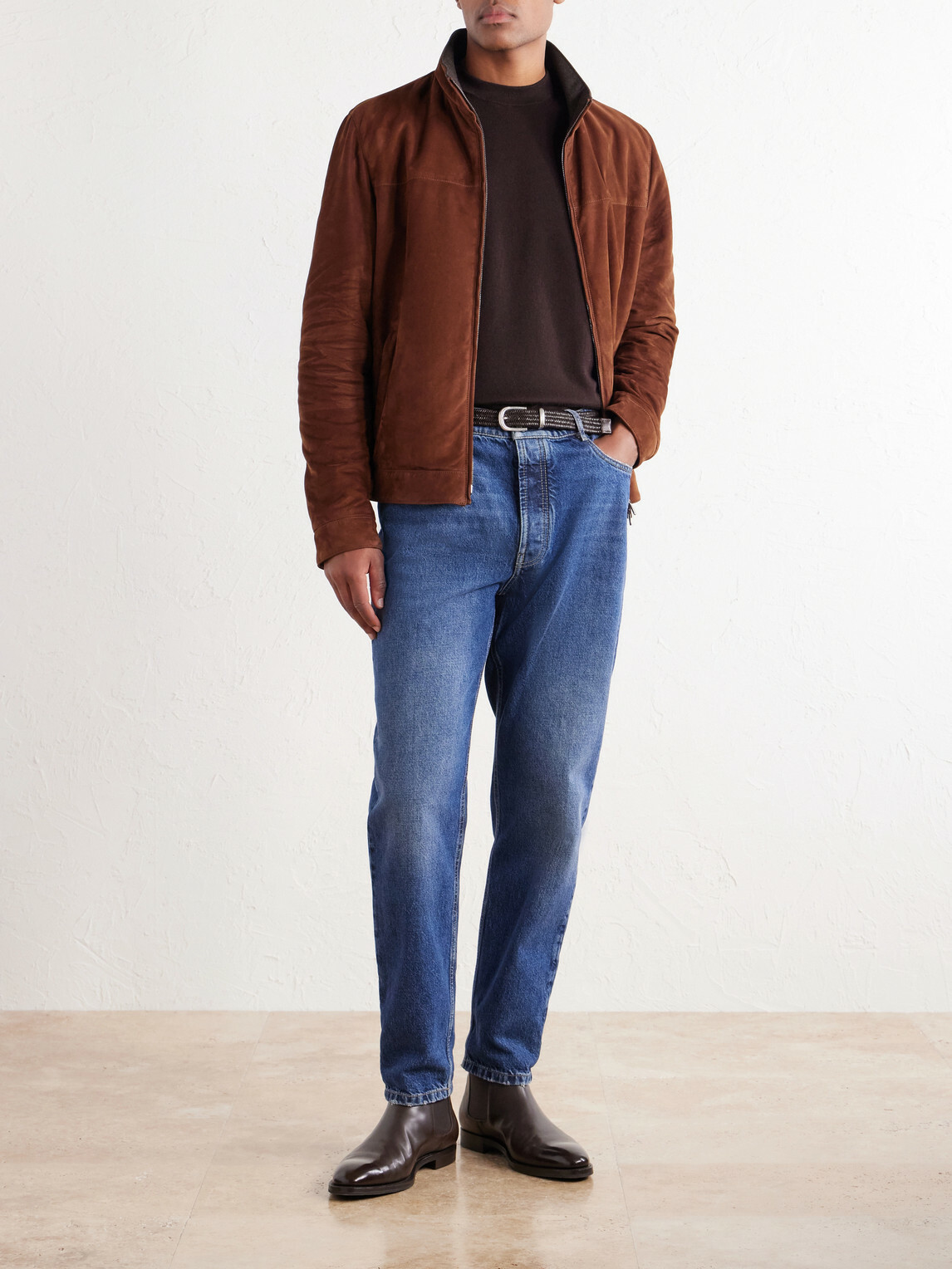 Thom Sweeney - Cashmere and Silk-Blend Jersey Sweater - Brown
