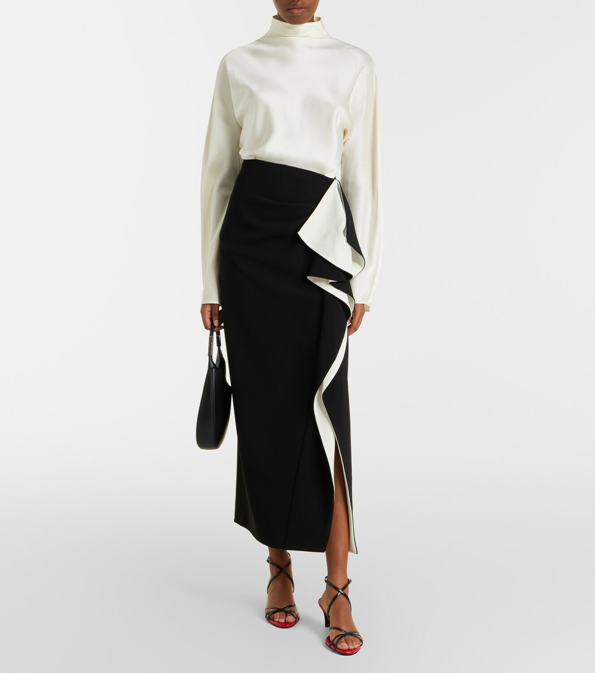Proenza Schouler Cella ruffled crêpe maxi skirt
