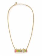 Palm Angels - Gold-Tone and Enamel Necklace