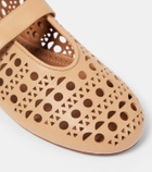 Alaïa Vienne leather ballet flats