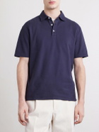Altea - Greg Cotton-Blend Piqué Polo Shirt - Blue