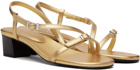 Paloma Wool Gold Mara Heeled Sandals