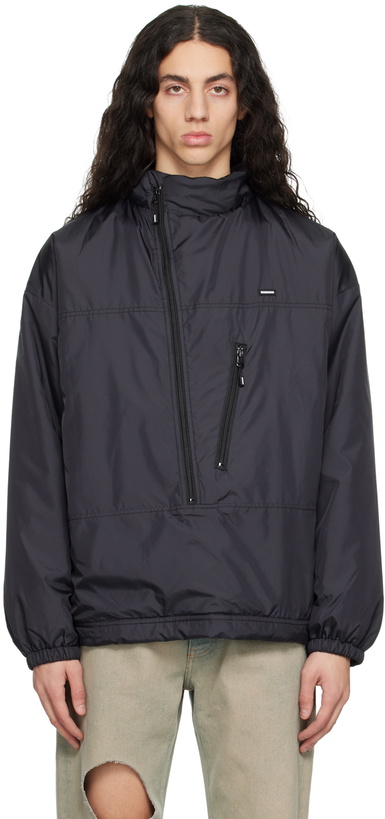 Photo: Neighborhood Black Half-Zip Jacket