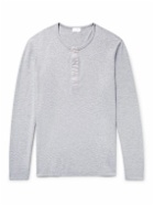 Håndværk - Pima Cotton-Jersey Henley Pyjama Shirt - Gray