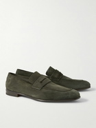 Zegna - L'Asola Suede Penny Loafers - Green