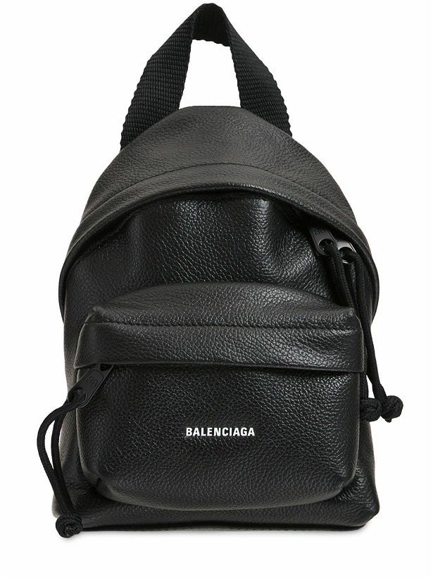 Photo: BALENCIAGA - Logo Leather Backpack