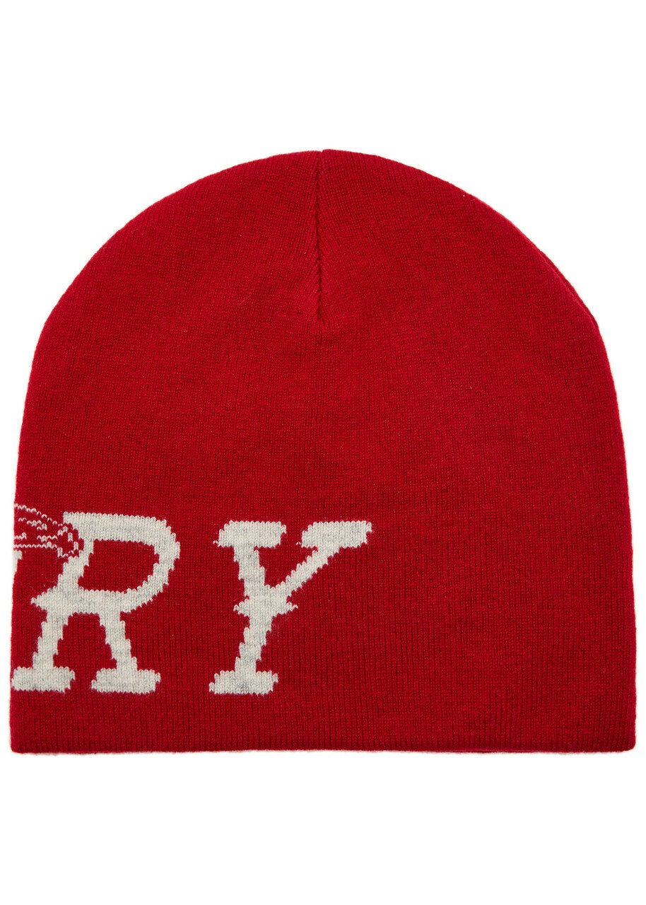 Cherry Los Angeles Flying Cherry Wool and Cashmere-blend Skull cap - Red - One Size