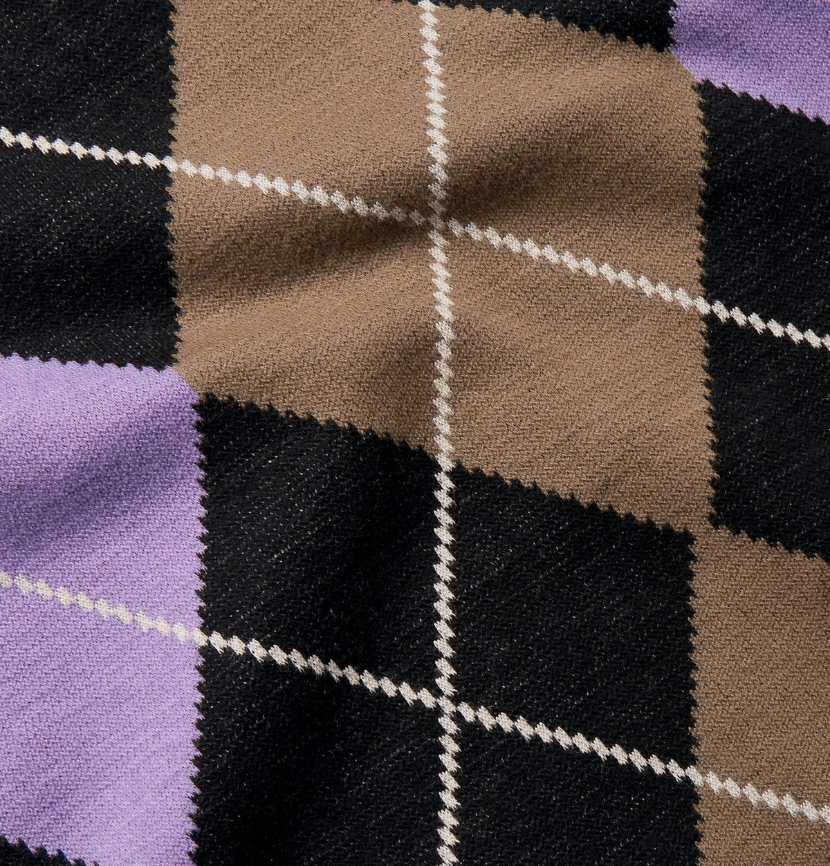 Stüssy - Argyle Cotton Half-Zip Sweatshirt - Black Stussy