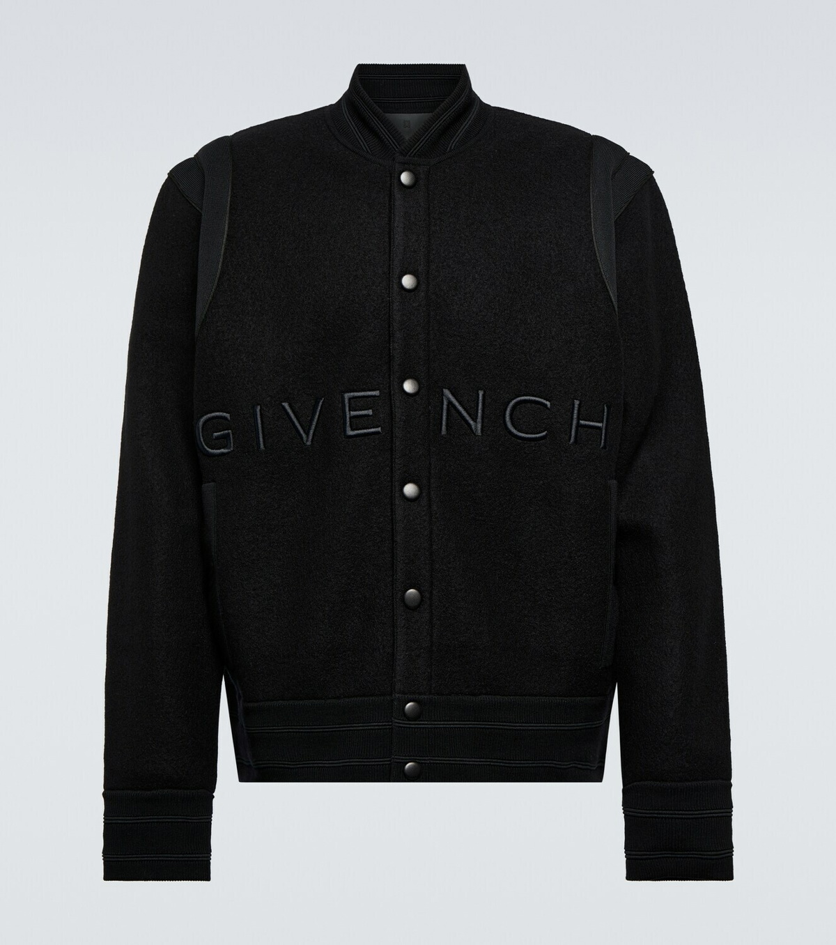 Givenchy Logo-embroidered wool varsity jacket