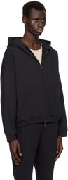 John Elliott Black Frances Full Zip Hoodie