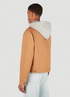 Gucci - Hooded Logo Patch Jacket in Brown