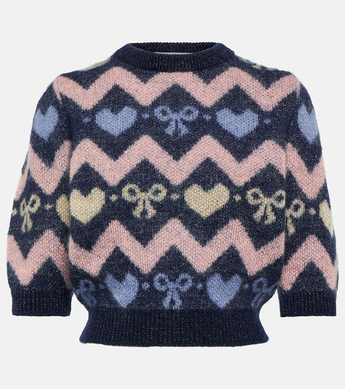 Alessandra Rich Jacquard wool blend sweater Alessandra Rich