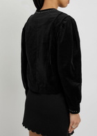 Isabel Marant Pietra Stud-embellished Velvet Jacket Black