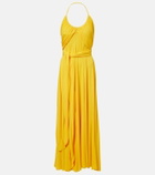 Alaïa Draped halterneck jersey maxi dress