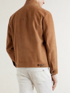 Canali - Suede Harrington Jacket - Brown