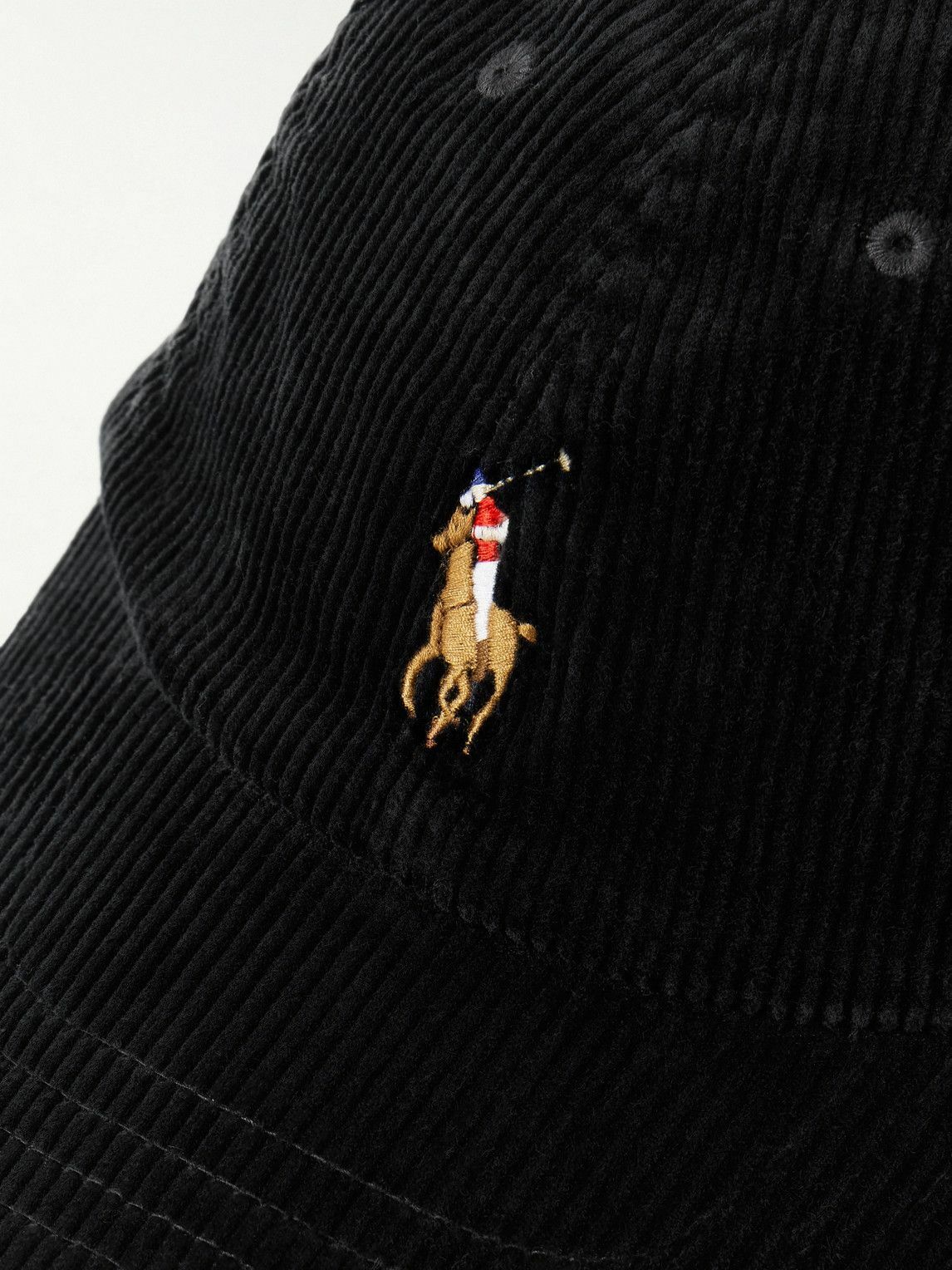 Polo Ralph Lauren - Full-Grain Leather-Trimmed Logo-Embroidered Cotton-Corduroy Baseball Cap