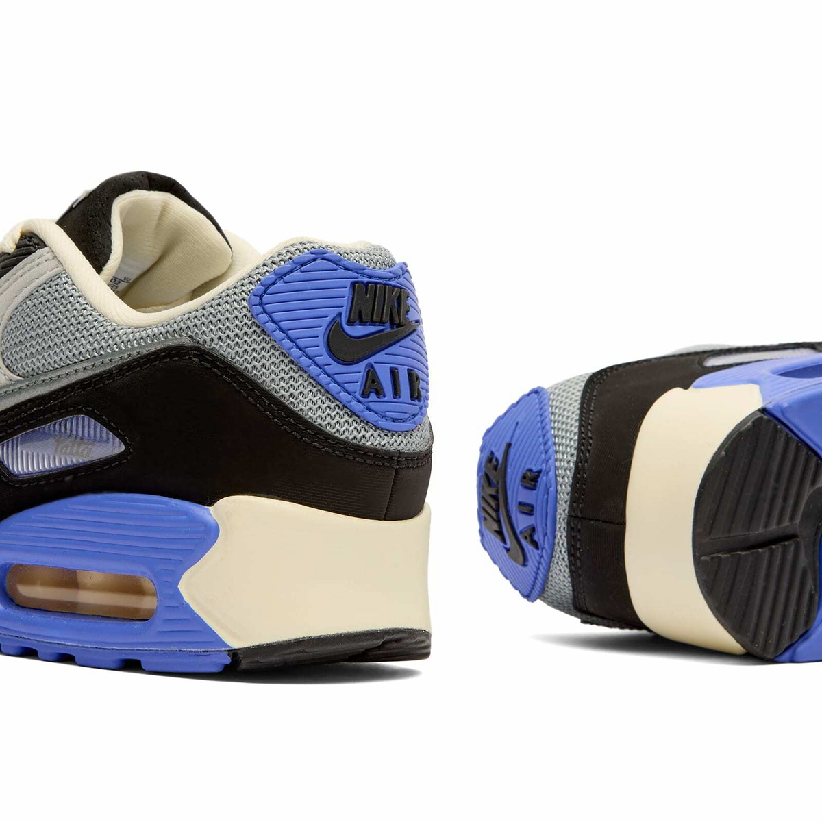 Nike x Patta Air max 90 SP Sneaker in Grey/Sapphire/Black