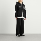 END. Devils Darts Team Zip-Hoodie in Washed Black