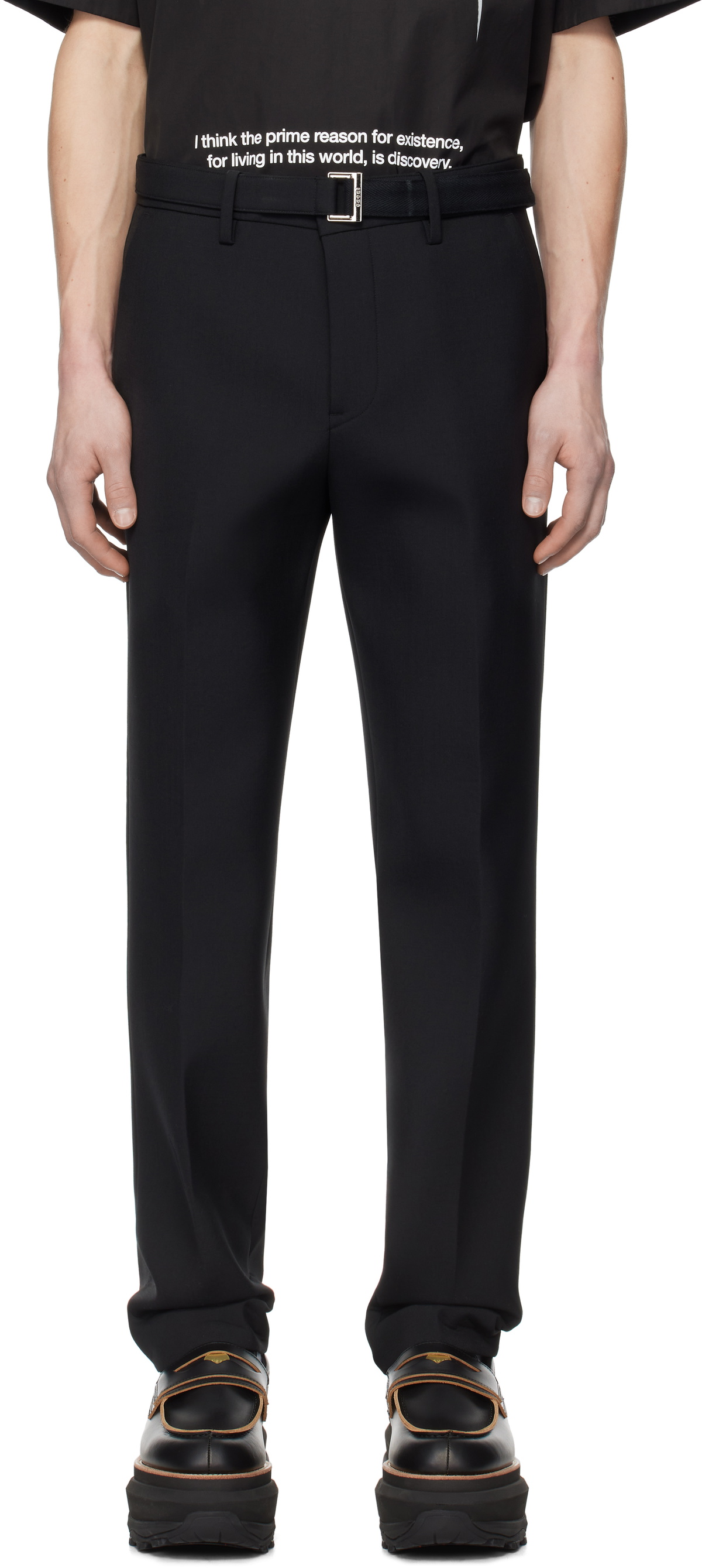 sacai Black Suiting Bonding Trousers Sacai