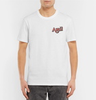 AMI - Slim-Fit Logo-Embroidered Cotton-Jersey T-Shirt - Men - White