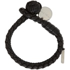 Bottega Veneta Black Intrecciato Knot Bracelet
