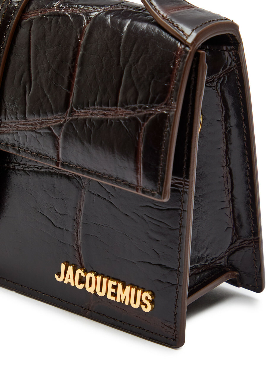 Jacquemus Le Grande Bambino Crocodile-effect Leather top Handle bag - Brown - One Size