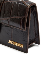 Jacquemus Le Grande Bambino Crocodile-effect Leather top Handle bag - Brown - One Size