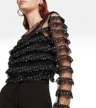 REDValentino Point d'esprit tulle and georgette blouse