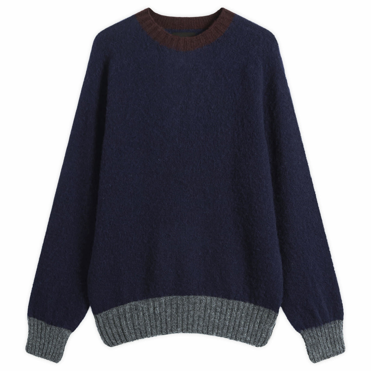Howlin by Morrison Men's Howlin' Captain Harry Contrast Trim Jumper in Navy