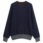 Howlin by Morrison Men's Howlin' Captain Harry Contrast Trim Jumper in Navy