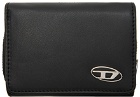 Diesel Black Spejap Trifold Wallet