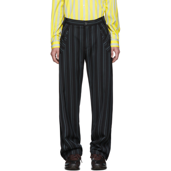 Kiko Kostadinov Navy Striped Irene Trousers Kiko Kostadinov