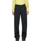 Kiko Kostadinov Navy Striped Irene Trousers