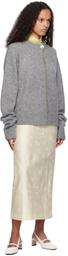 AO Yes Gray One Button Sweater
