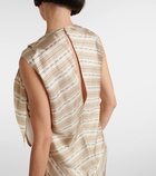 Loewe Paula's Ibiza striped silk satin top