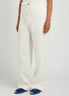 Polo Ralph Lauren Wide-leg Linen Trousers White