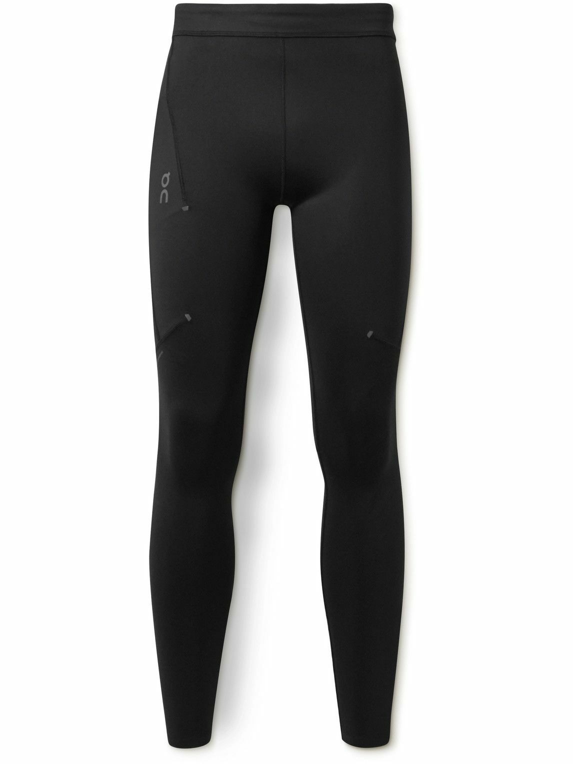 ON - Performance Logo-Print Stretch Recycled-Jersey Running Tights - Black