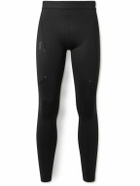 ON - Performance Logo-Print Stretch Recycled-Jersey Running Tights - Black
