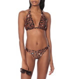 The Upside - Moss leopard-print bikini bottoms
