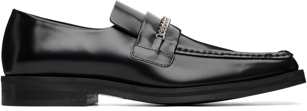 Martine Rose Black Bulb Toe Buckle Loafers Martine Rose