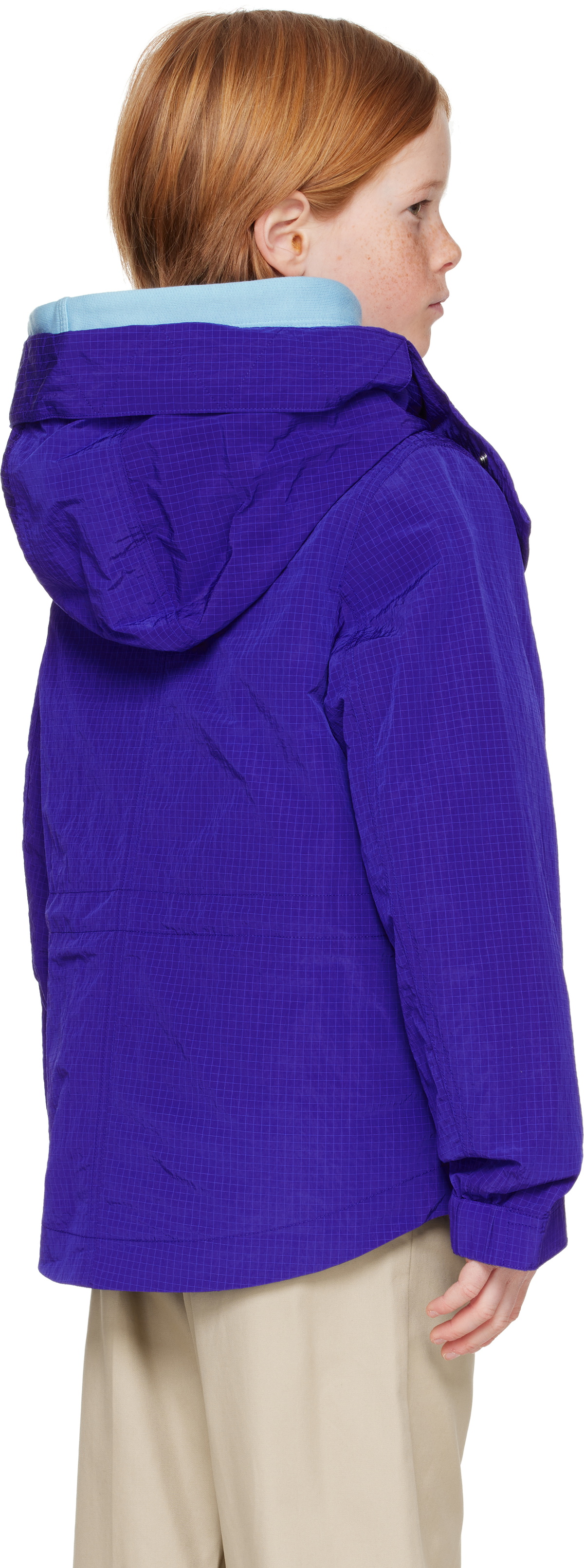 Burberry Kids Blue Nylon Jacket