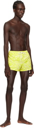 Versace Underwear Yellow Barocco Swim Shorts