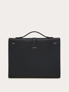Ferragamo Mens Hug buckle briefcase in Black
