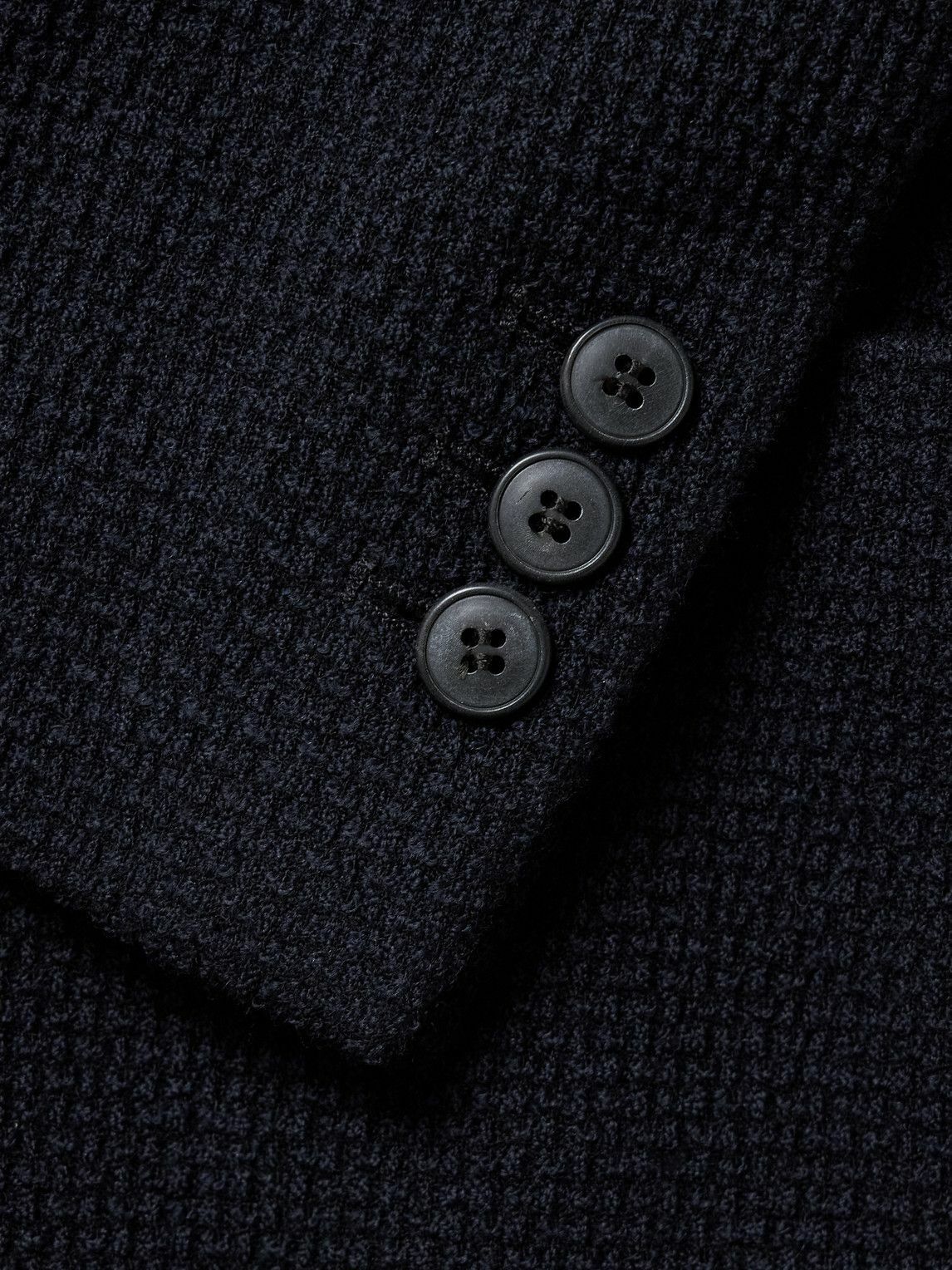 Sunspel - Waffle-Knit Wool-Blend Blazer - Blue