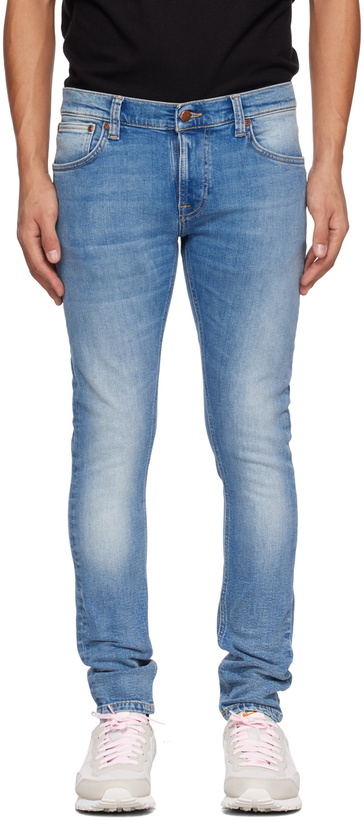 Photo: Nudie Jeans Blue Tight Terry Jeans